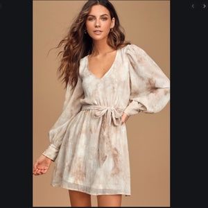 Lulu's Tye dye long sleeve skater dress
